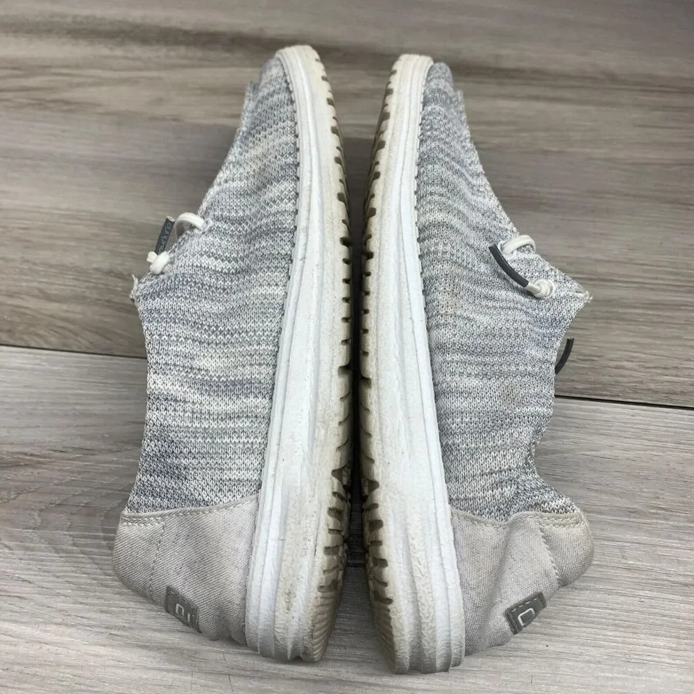 Hey Dude’s Women’s Wendy Sox Glacier Gray/White‎ Comfort Shoes 9/40